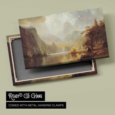 In the Mountains by Albert Bierstadt Canvas Wall Art Print