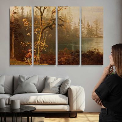 Indian Scout by Albert Bierstadt Canvas Wall Art Print