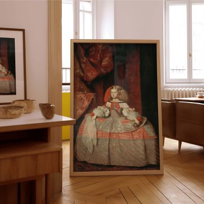Infanta Margarita in Peach Dress - Velazquez Royal Child in Soft Colors 