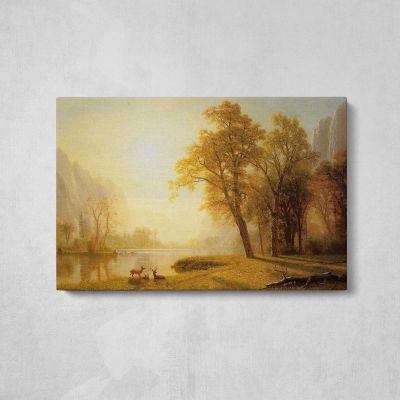 Kings River Canyon California by Albert Bierstadt Canvas Wall Art Print