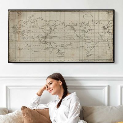 La Perouse Voyages World Map - Antique Engraving Wall Art