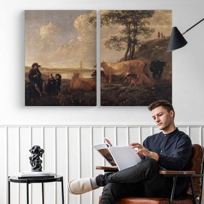 Landscape Near Rhenen by Aelbert Cuyp Canvas Wall Art Print