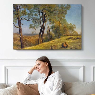 Landscape Rockland County California by Albert Bierstadt Canvas Wall Art Print