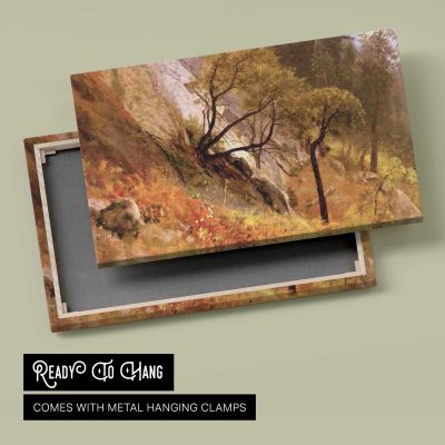 Landscape Study Yosemite California by Albert Bierstadt Canvas Wall Art Print