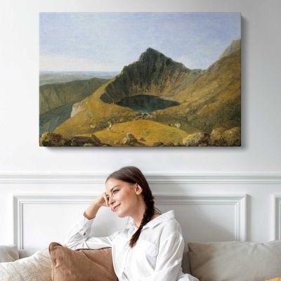 Llyn-y-cau, Cader Idris by Richard Wilson Canvas Wall Art Print