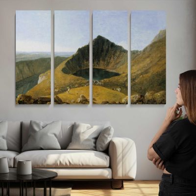 Llyn-y-cau, Cader Idris by Richard Wilson Canvas Wall Art Print