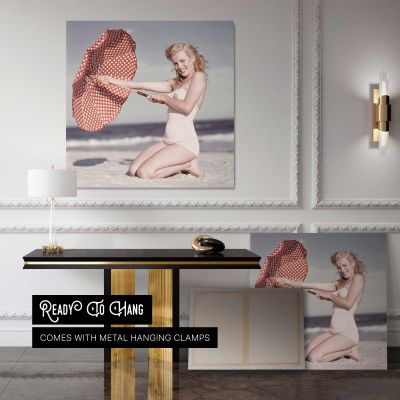 Marilyn Monroe - Andre de Dienes Photoshoot 2 Square Canvas Wall Art