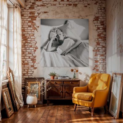 Marilyn Monroe - Milton Greene Photoshoots 1954 Square Canvas Wall Art