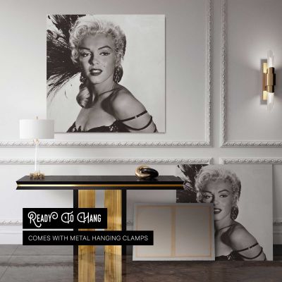 Marilyn Monroe - River of No Return Photoshoot 1954 Square Canvas Wall Art