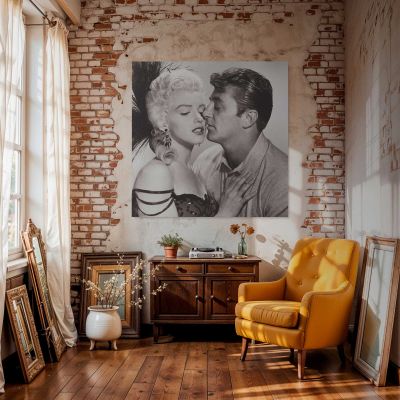 Marilyn Monroe - River of No Return Photoshoot 1954 Square Canvas Wall Art