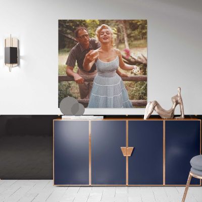 Marilyn Monroe - Sam Shaw Photoshoot 1957 Square Canvas Wall Art