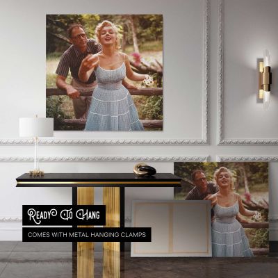 Marilyn Monroe - Sam Shaw Photoshoot 1957 Square Canvas Wall Art