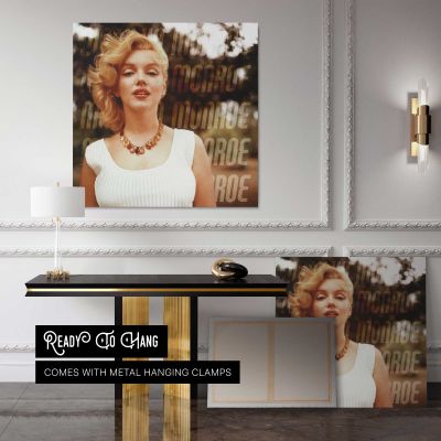 Marilyn Monroe - Sam Shaw Photoshoot 1957 Square Canvas Wall Art