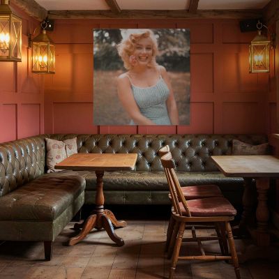 Marilyn Monroe - Sam Shaw Photoshoot 1957 Square Canvas Wall Art