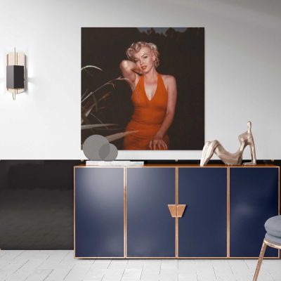 Marilyn Monroe - Ted Baron Photoshoots in Palm Springs 1954 Square Canvas Wall Art