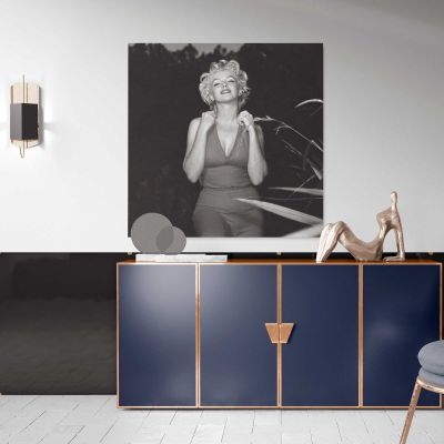Marilyn Monroe - Ted Baron Photoshoots in Palm Springs 1954 Square Canvas Wall Art