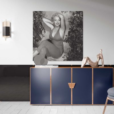 Marilyn Monroe - Ted Baron Photoshoots in Palm Springs 1954 Square Canvas Wall Art