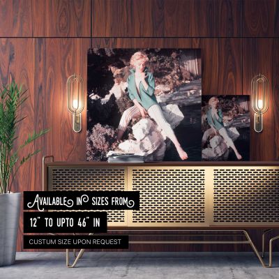 Marilyn Monroe - Ted Baron Photoshoots in Palm Springs 1954 Square Canvas Wall Art