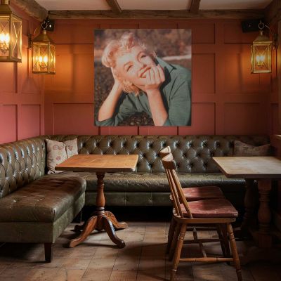 Marilyn Monroe - Ted Baron Photoshoots in Palm Springs 1954 Square Canvas Wall Art
