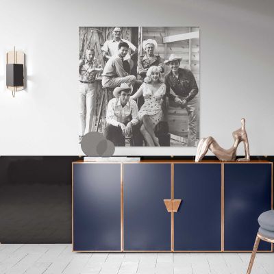 Marilyn Monroe - The Misfits Photoshoot 1961 Square Canvas Wall Art