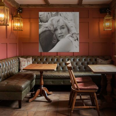 Marilyn Monroe - The Misfits Photoshoot 1961 Square Canvas Wall Art