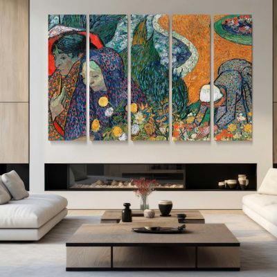 Memory of the Garden at Etten (ladies of Arles) by Vincent Van Gogh Canvas Wall Art Print