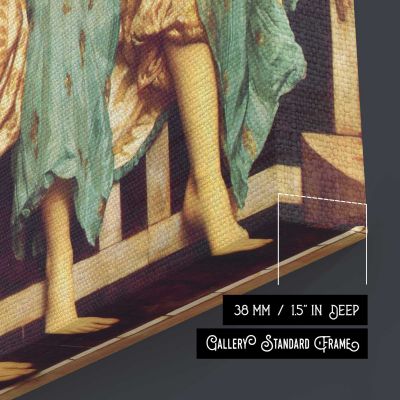 Mother and Child by Frederic Leighton Square Canvas Wall Art