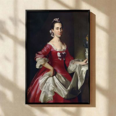 Mrs George Watson by John Singleton Copley - Pink Satin Gown with Flowing Drapery 