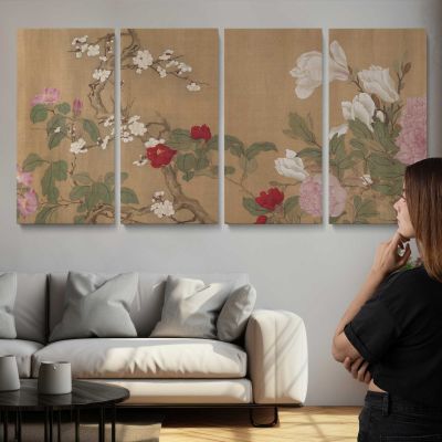 One Hundred Flowers after Yun Shouping Wall Art Print