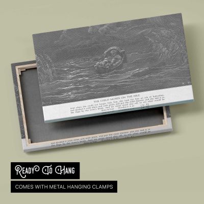 Ot-030 the Child Moses on the Nile Canvas Wall Art Print