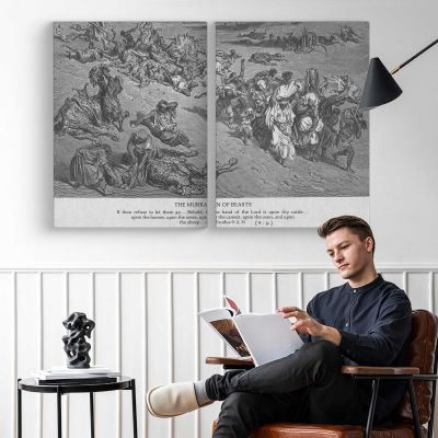 Ot-033 the Fifth Plague Livestock Disease Canvas Wall Art Print