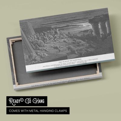 Ot-034 the Ninth Plague Darkness Canvas Wall Art Print