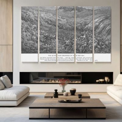 Ot-037 the Egyptians Drown in the Sea Canvas Wall Art Print