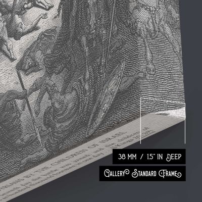 OT-098 The Israelites Slaughter the Syrians Square Canvas Wall Art