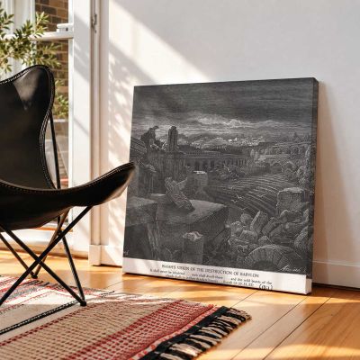 OT-127 Isaiah's Vision of the Destruction of Babylon Square Canvas Wall Art