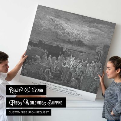 OT-155 The Army Appears in the Heavens Square Canvas Wall Art