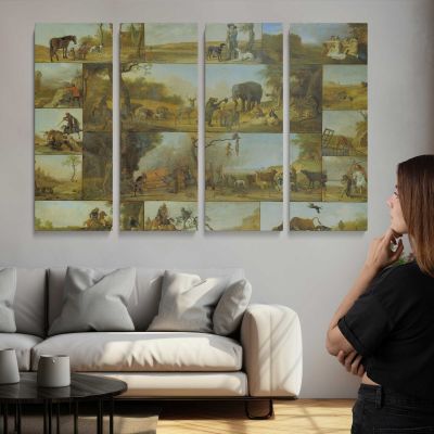Punishment of a Hunter by Paulus Potter Canvas Wall Art Print