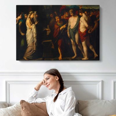 Pylades and Orestes Brought as Victims Before Iphigenia by Benjamin West Canvas Wall Art Print
