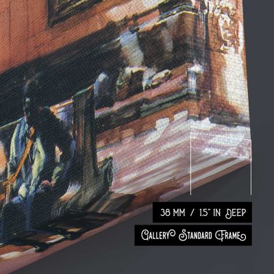 Quiet Railway Station Canvas Wall Art Print