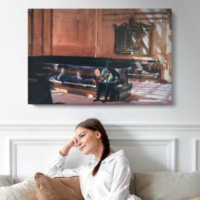 Quiet Railway Station Canvas Wall Art Print