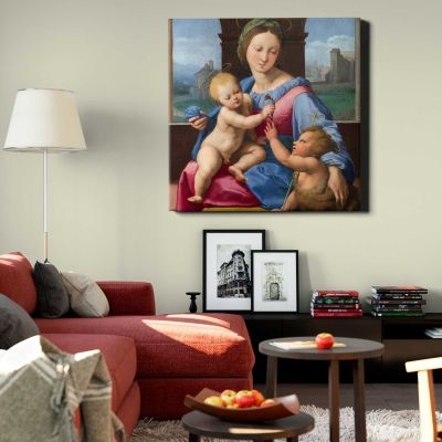 RAPHAEL'S The Garvagh Madonna (1509–1510) Square Canvas Wall Art