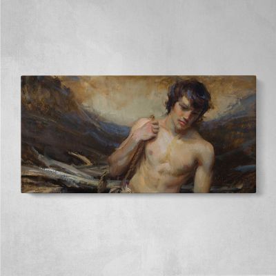 Reclining Woman with Flowing Fabric by Daniel Gerhartz Wall Art
