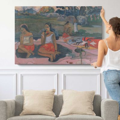 Sacred Spring, Sweet Dreams (nave Nave Moe) by Paul Gauguin Canvas Wall Art Print