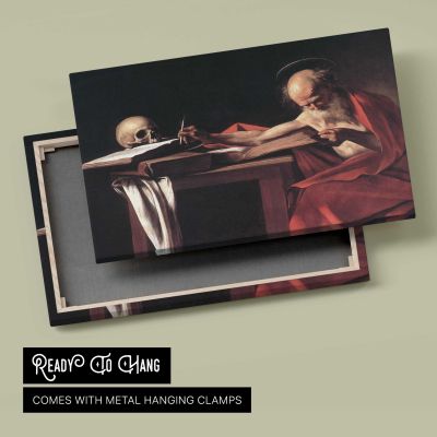 Saint Jerome by Caravaggio Canvas Wall Art Print