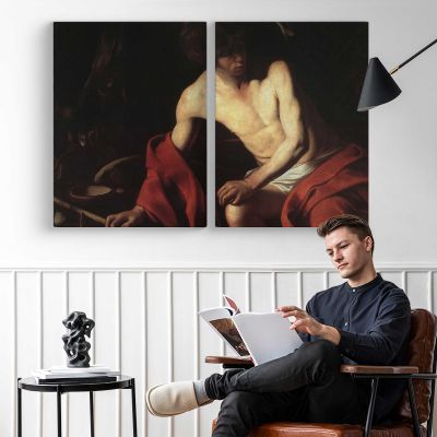 Saint John the Baptist by Caravaggio Canvas Wall Art Print