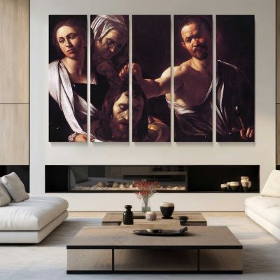 Salome with the Head of Saint John the Baptist by Caravaggio Canvas Wall Art Print