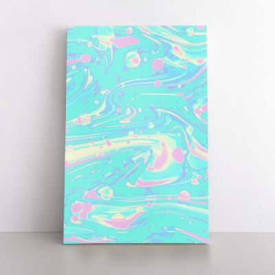 Modern Abstract Marble Painting Art Photo Print on Canvas with Frame Wall Mural Gift