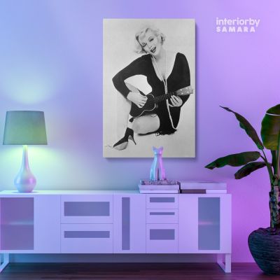 Black and White Canvas Marilyn Monroe Sexy Model Singer Nude Canvas Wall Art