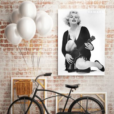 Marilyn Monroe Sexy Black and White Canvas Wall Art