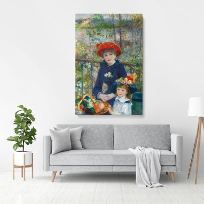 Sisters Oil Canvas Pierre Auguste Renoir Art Institute Canvas Wall Art